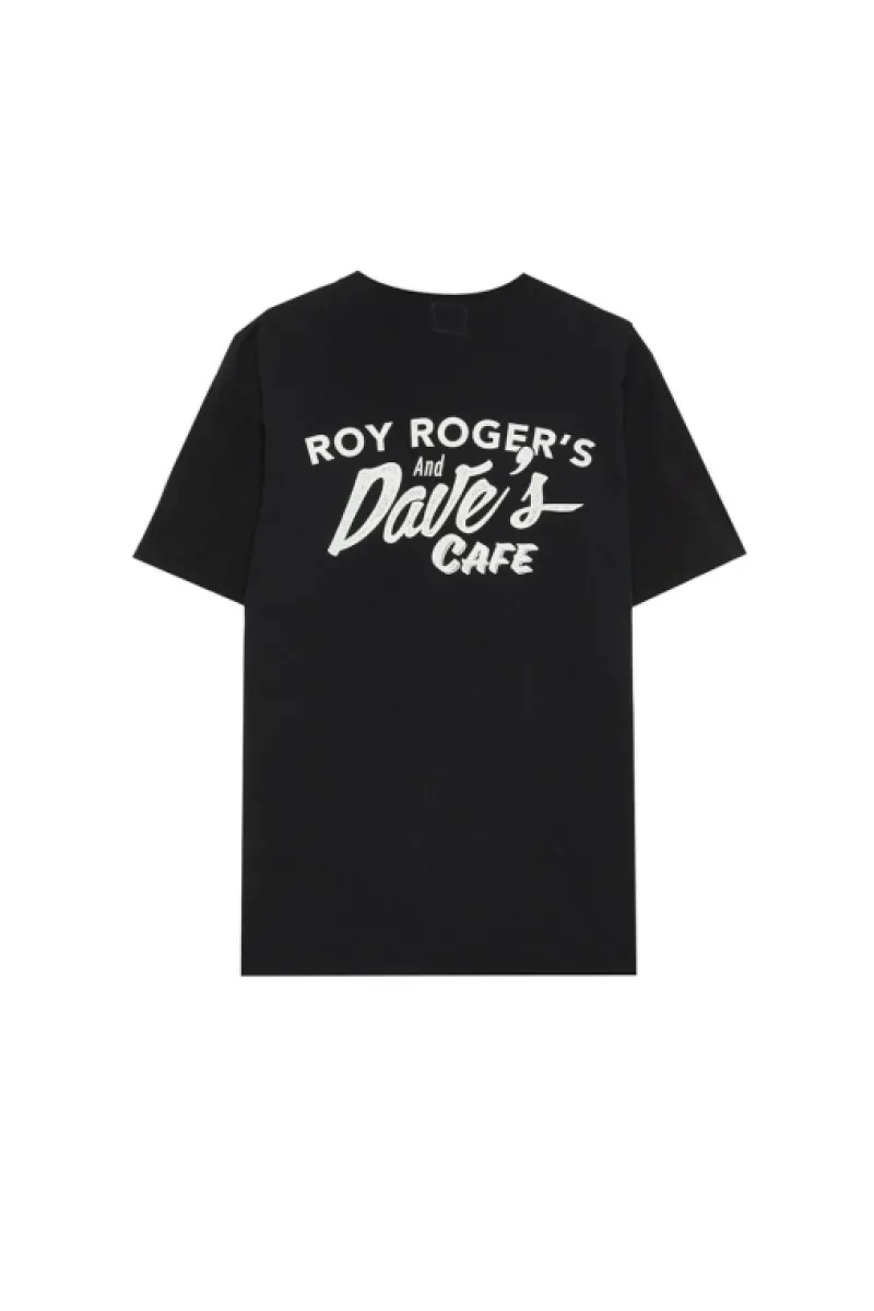 Roy Rogers Roy Roger's X Dave's Ny | Polo E T-shirts>T-shirt Roy Roger's X Dave's Ny Con Stampa Cafe NERO