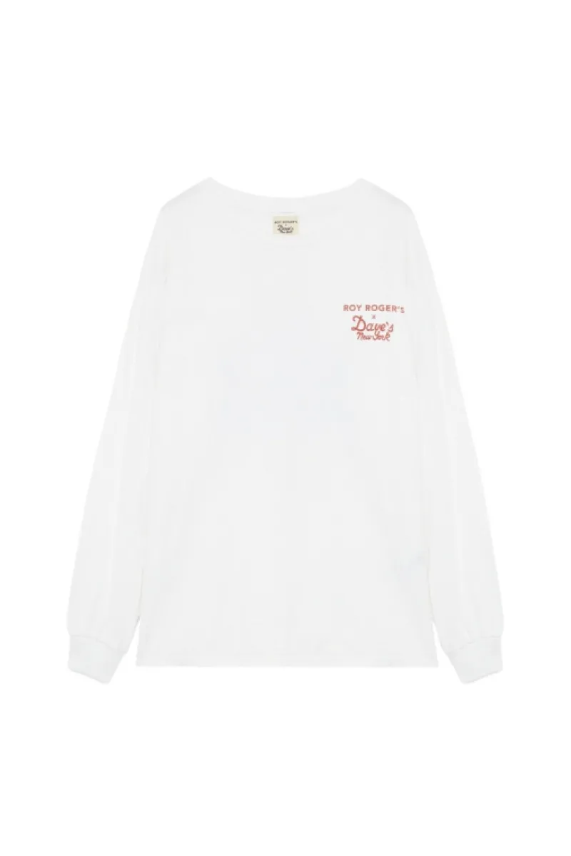 Roy Rogers Roy Roger's X Dave's Ny | Polo E T-shirts>T-shirt Roy Roger's X Dave's Ny Con Stampa Photo Vintage BIANCO