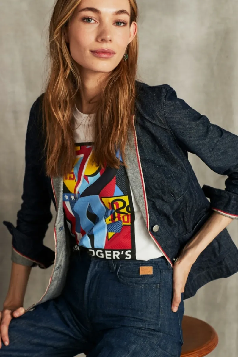 Roy Rogers Polo E T-shirts>T-shirt 70th In Jersey BIANCO