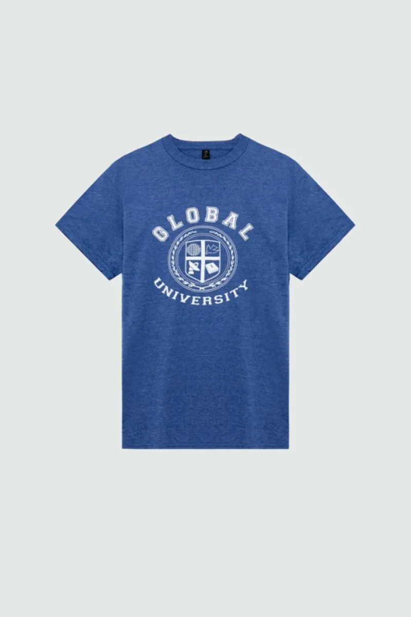 Roy Rogers Polo E T-shirts>T-shirt Vintage Stampa Global BLU