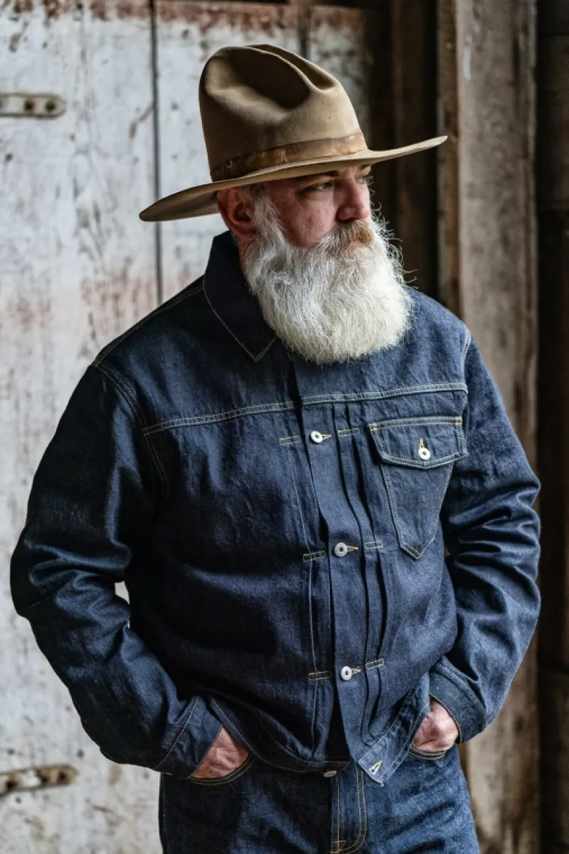 Roy Rogers Selvedge Bar | Capispalla>Type X Man Jap Selvedge Denim Rinse BLU