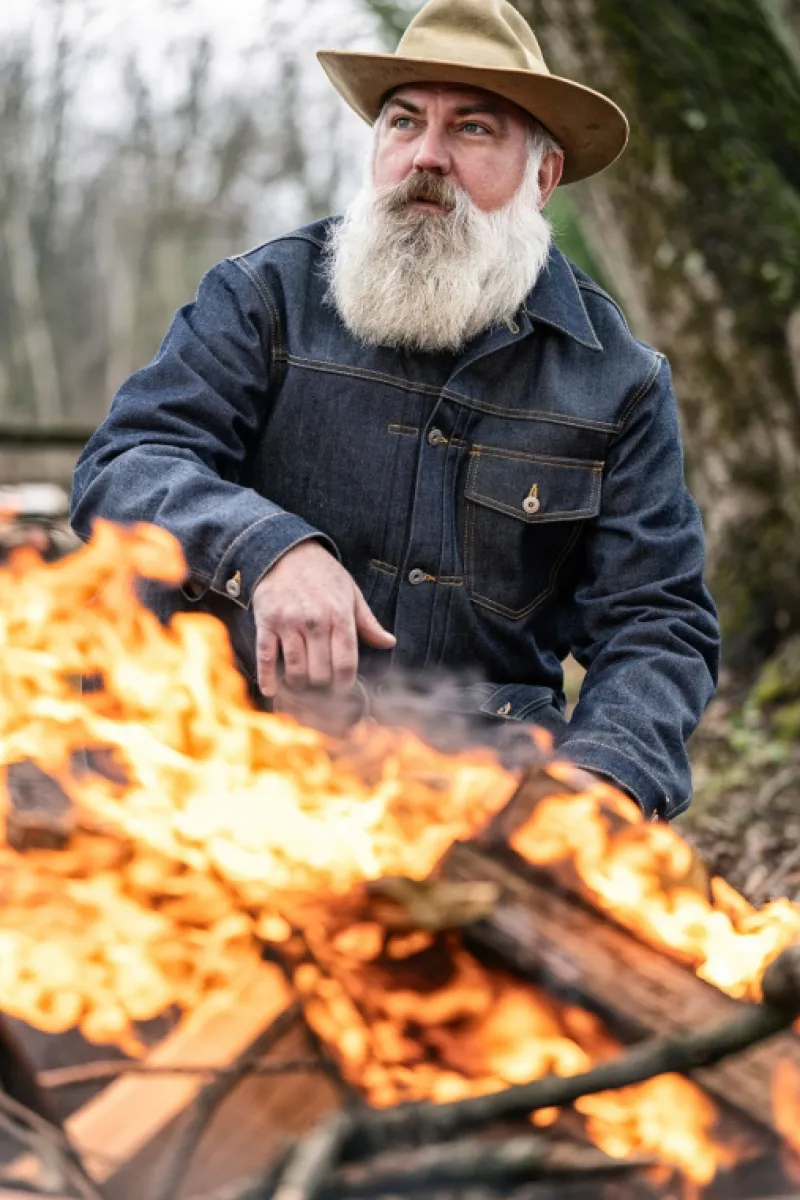 Roy Rogers Selvedge Bar | Capispalla>Type X Man U.s.a. Selvedge Denim Raw BLU