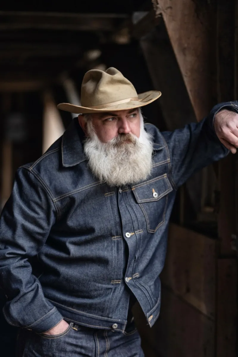 Roy Rogers Selvedge Bar | Capispalla>Type X Man U.s.a. Selvedge Denim Raw BLU